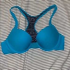 Blue bathing suit top